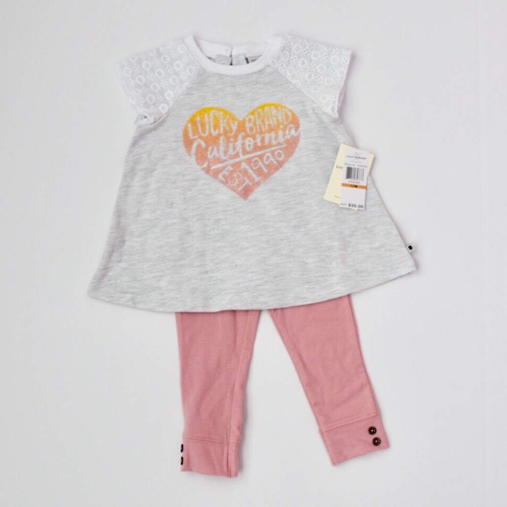 Lucky Brand 12M Baby Girl 2-Piece Set